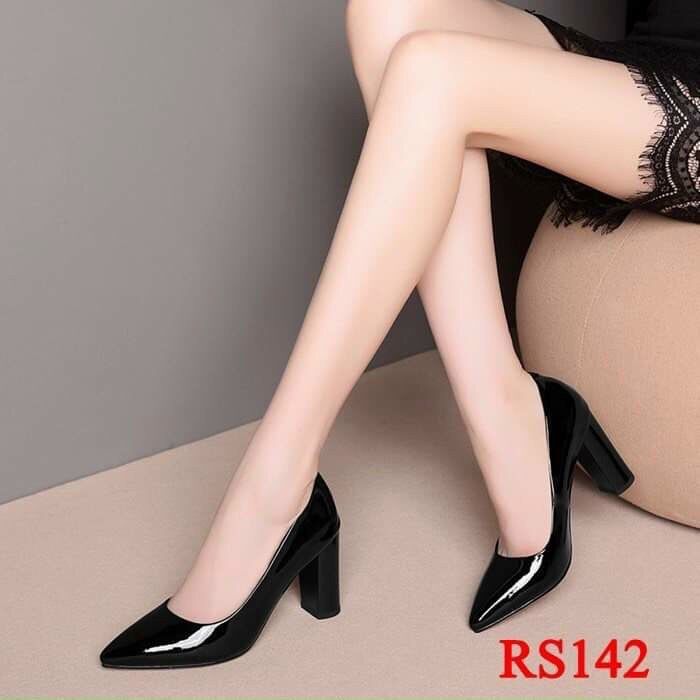 Giày cao gót da bóng RS142