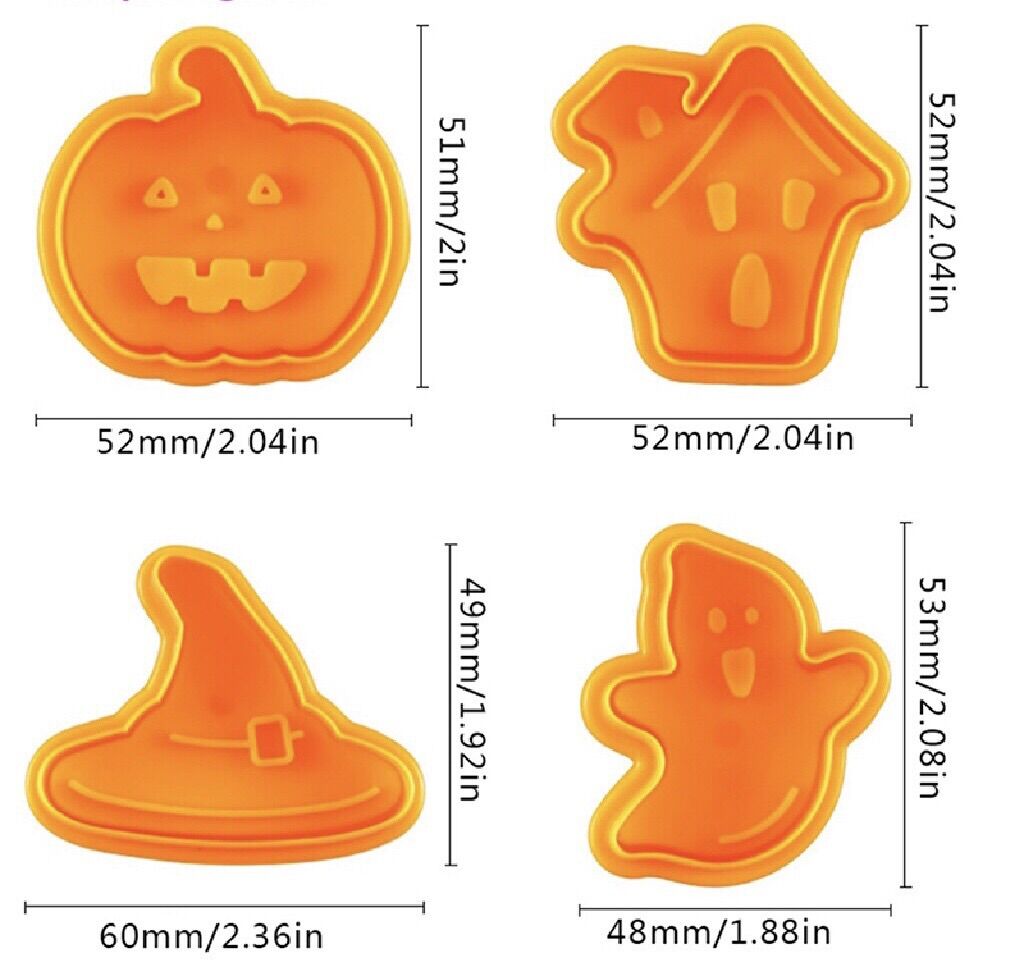 Bộ khuôn nhấn cookies Hallowen