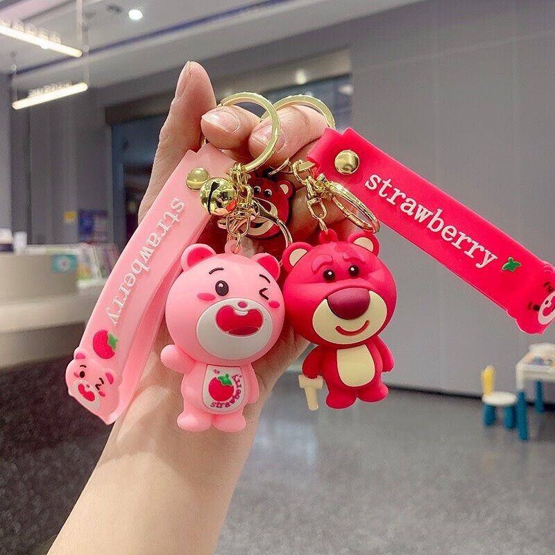 Móc khoá gấu dâu lotso siêu xinh xắn