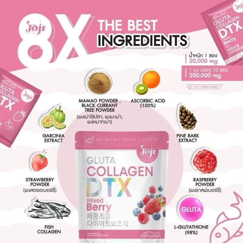 Bột trái cây DTX Collagen thái lan