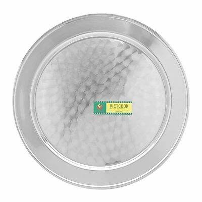 Mâm vành inox size 56,mâm tròn inox 304,mâm cơm inox vietcook ,mâm inox