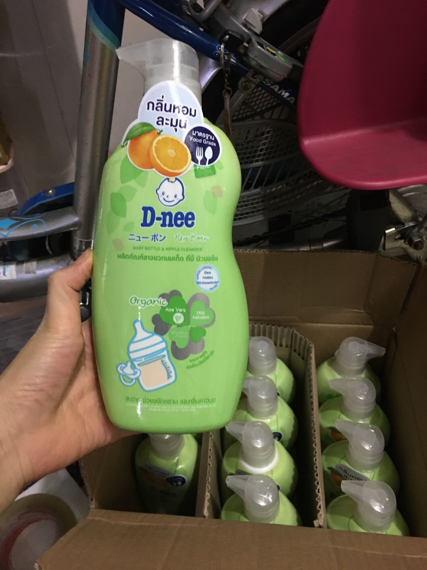 Nước rửa bình sữa Dnee 620ml chai, túi 600ml