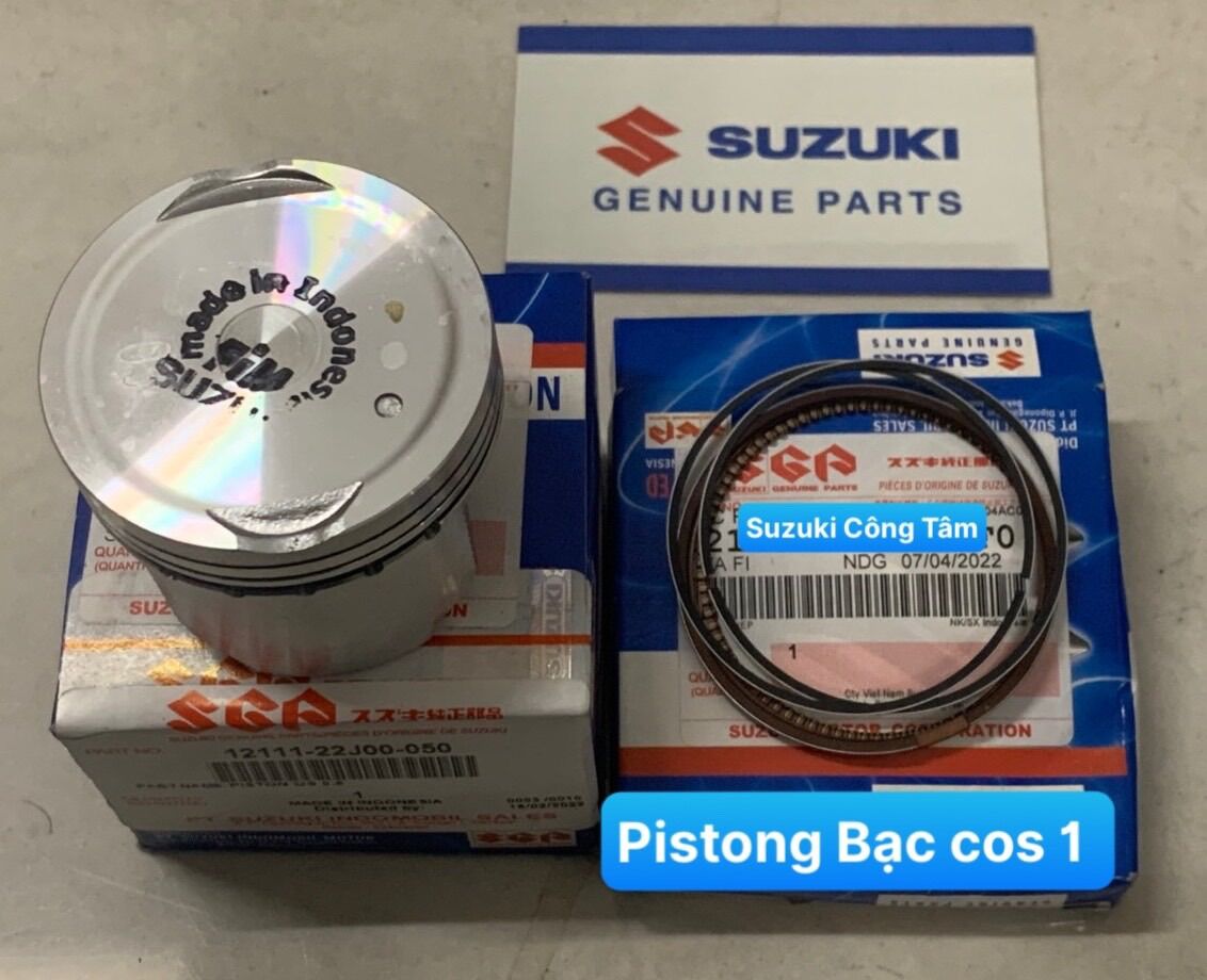 Pistong+bạc cos 1 Suzuki viva Fi 115cc