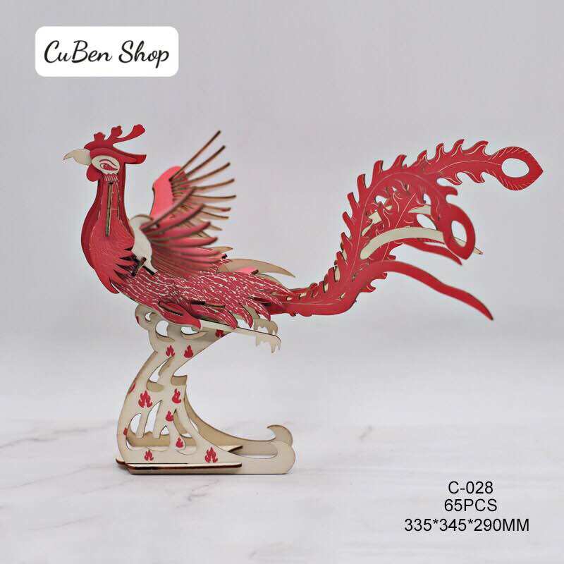 Đồ chơi lắp ghép 3D gỗ - Mô hình Phượng Hoàng- Phoenix