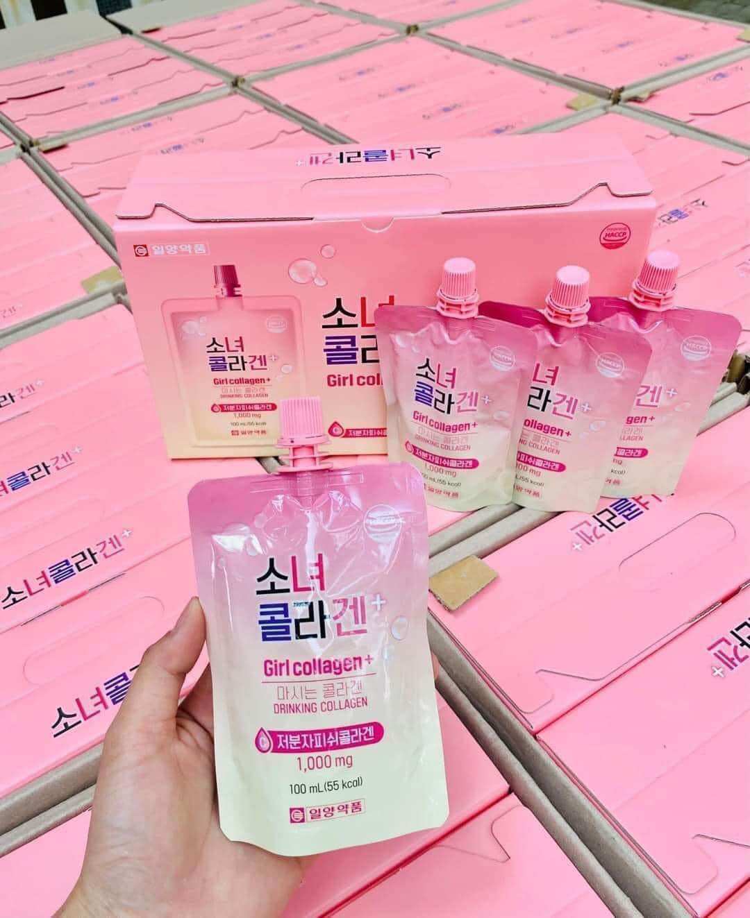 Girl collagen hàn quốc - hộp 10 túi - nước uống đẹp da