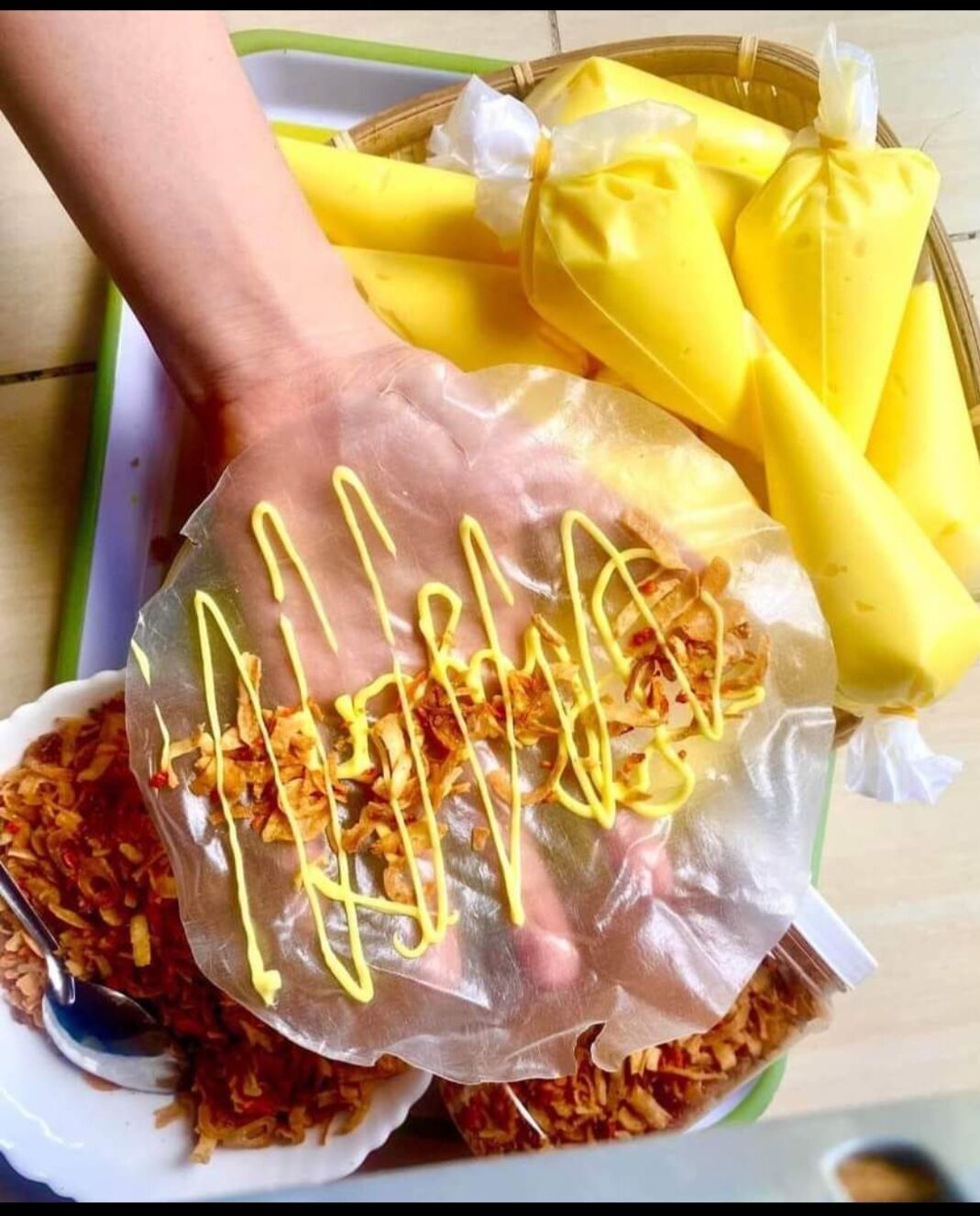 [ Tặng Bơ Hột Gà] Combo Bánh Tráng Phơi Sương Ruốc Hành Phi