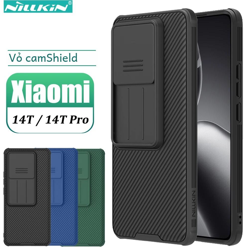 Ốp Điện Thoại Nillkin CamShield Pro Cho Xiaomi 14T/Xiaomi 14T Pro PC + Chất Liệu TPU Có Nắp Trượt Chống Trầy Xước Nhẹ