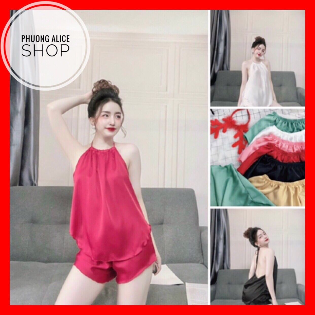 ❌ siêu phẩm❌❌ đồ bộ ngủ sexy chất satin loại 1 mềm - mịn -mát