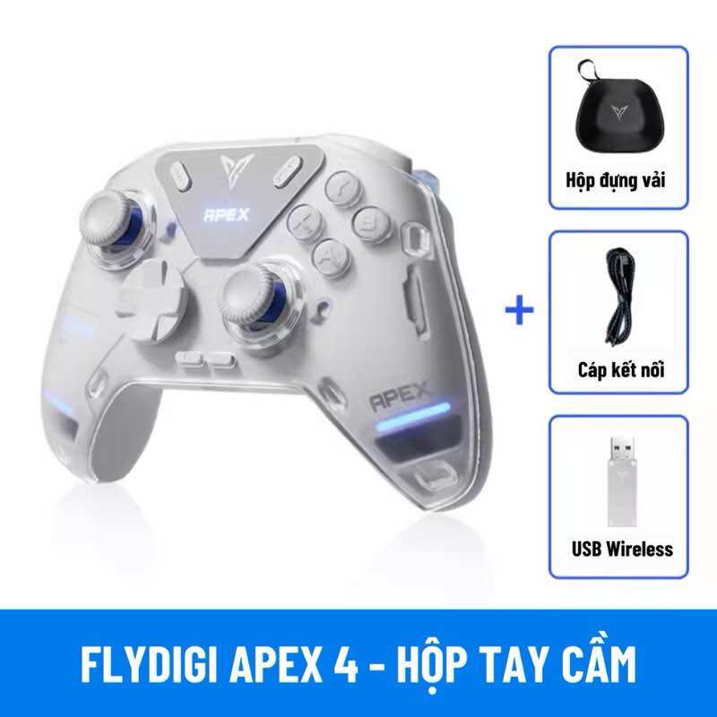 Flydigi Apex 4 | [Chính Hãng] [BH12T] Tay cầm Bluetooth Wireless chơi game trên IOS, Android và PC