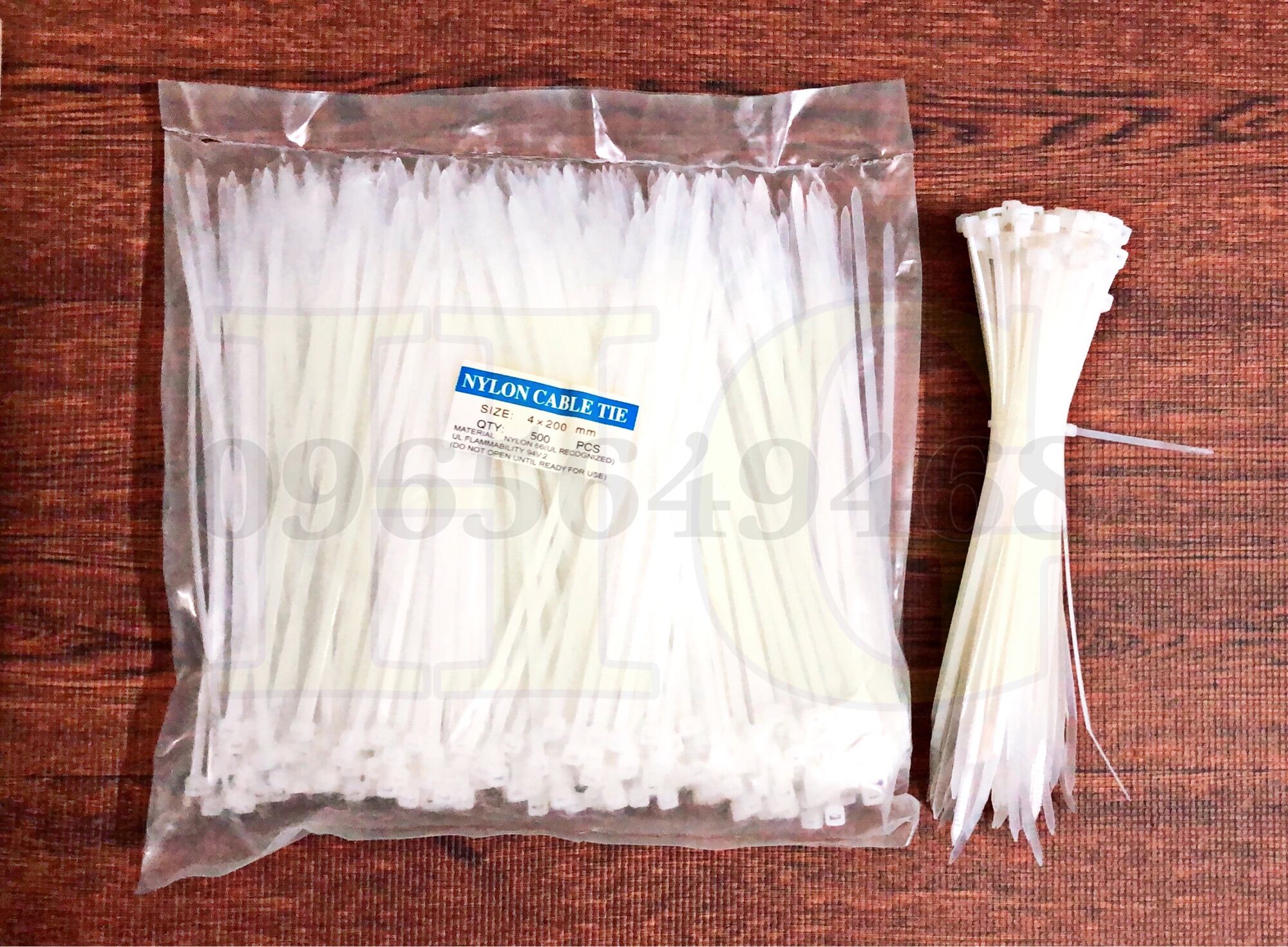Bó 100 dây thít, dây nạt nhựa đủ kích cỡ