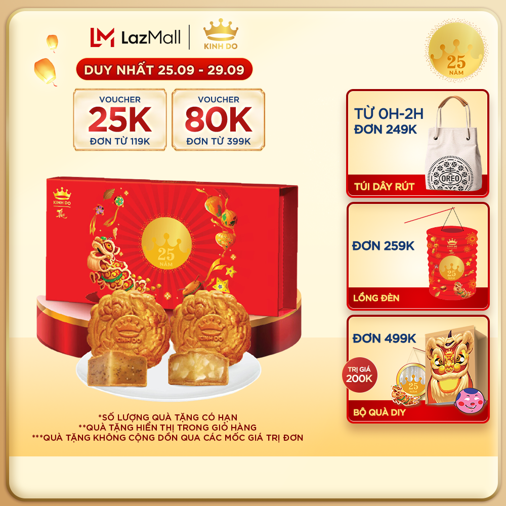 "Team Ăn Kiêngin - Hộp 2 bánh trung thu Kinh Đô