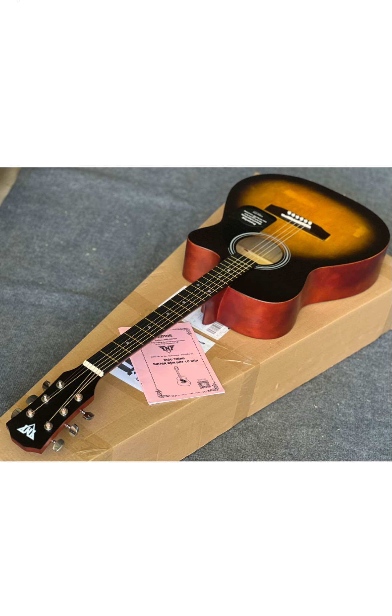Guitar aucoutisc T100 CHÍNH HÃNG - gỗ nhập khẩu cao cấp tặng kèm phụ kiện size 40 dài 102cm rộng 40cm - 5