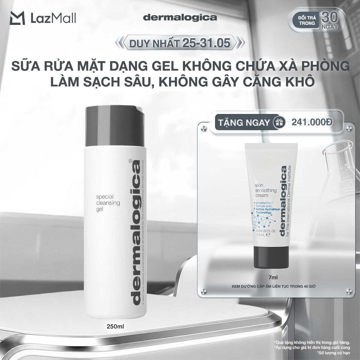 Sữa rửa mặt Dermalogica Special Cleansing Gel không chứa xà phòng 250ml