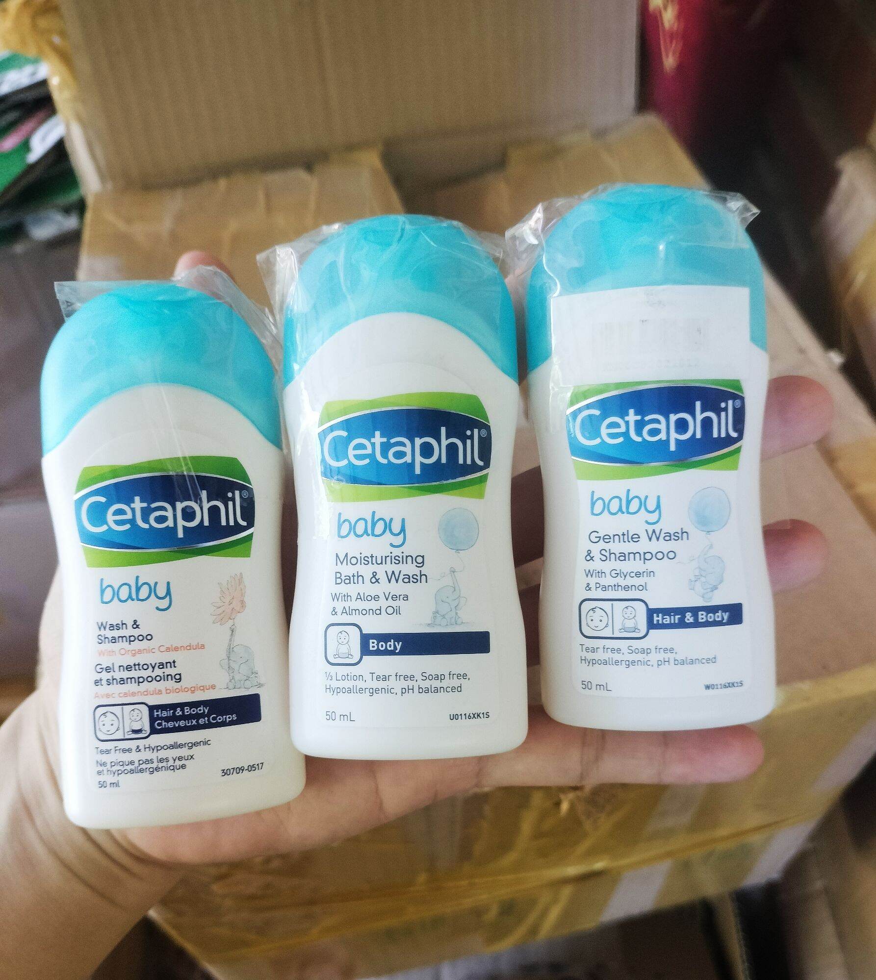 Tắm gội cetaphil 50ml cho bé