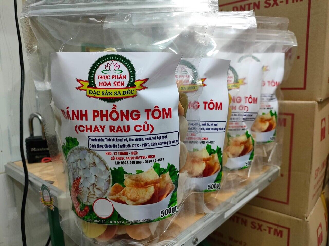Bánh phồng tôm rau củ sa đéc