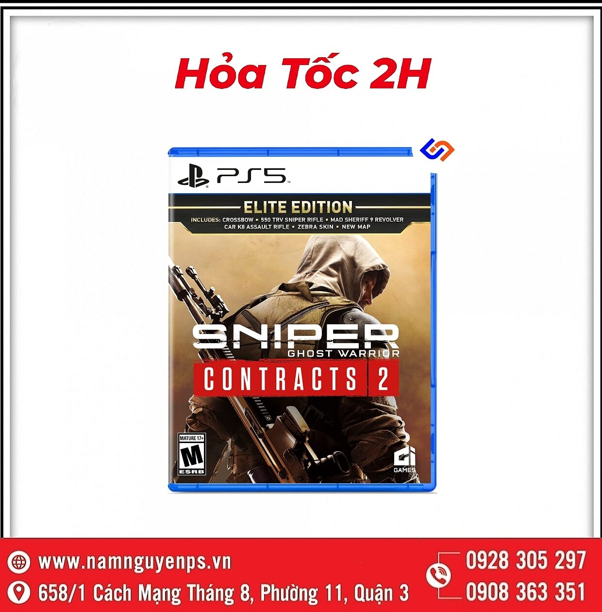 Đĩa game ps5 | sniper contracts 2 ghost warrior