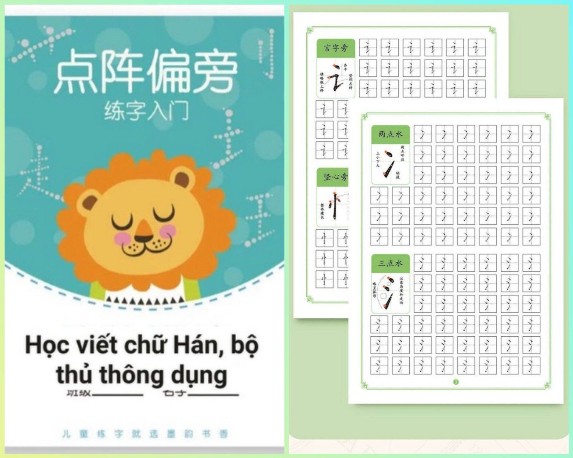 Vở luyện viết tiếng Trung học viết chữ Hán cơ bản dành cho người mới học