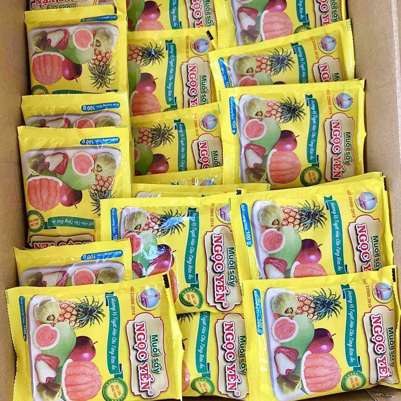 DÂY 10 GÓI Muối Sấy Ngọc Yến Chấm Trái Cây - Đặc Sản Đồng Tháp Vị trái cây