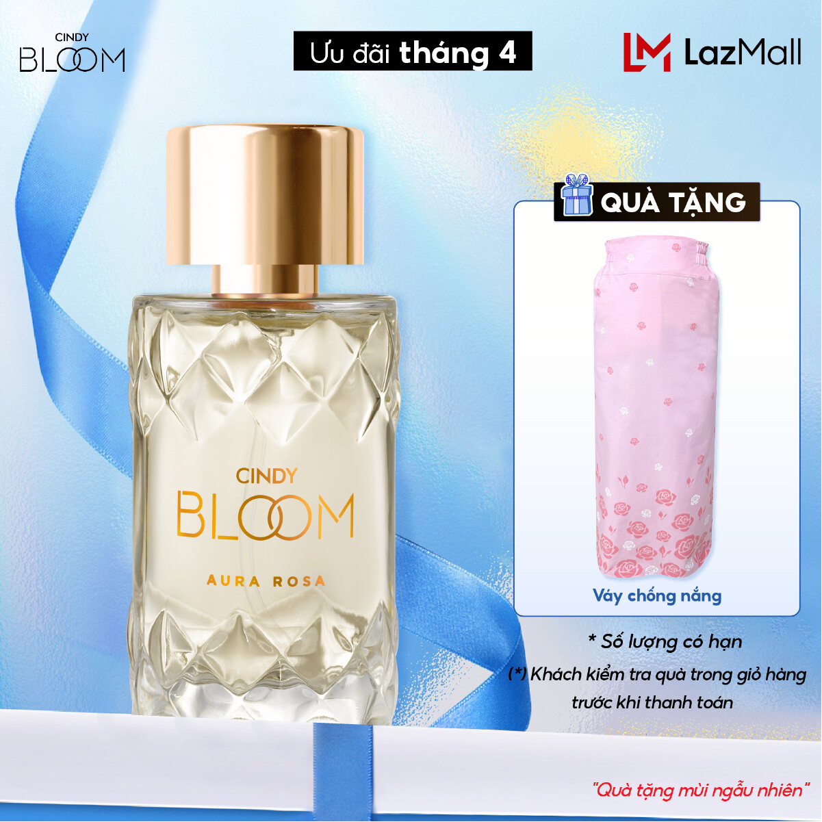 Nước Hoa Nữ Cindy Bloom Aura Rosa Hương Thơm Kiêu Sa Đài Các 50ml Chính Hãng
