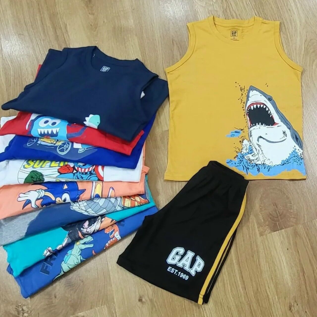 Bộ Ba Lỗ Cotton Bé Trai Size Đại