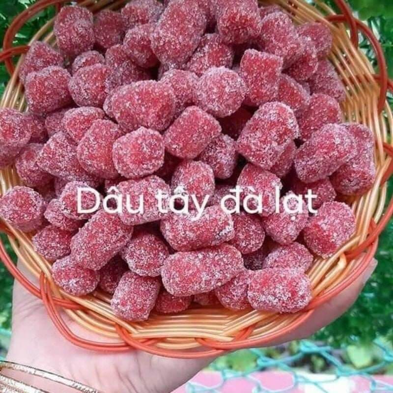 200gr kẹo dâu tây Đà Lạt (túi zip 200gr)