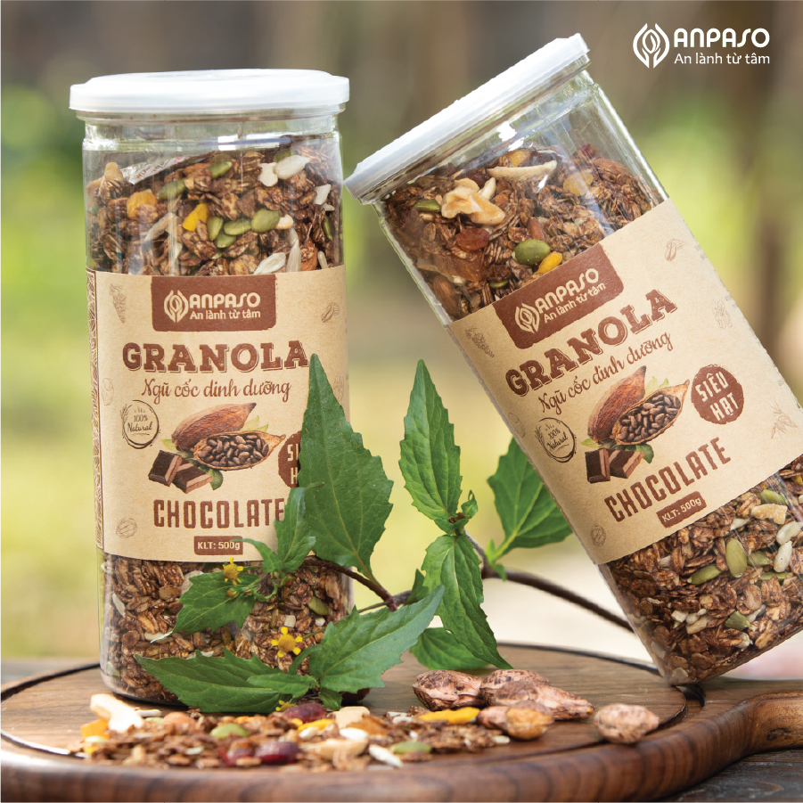 Granola siêu hạt vị socola