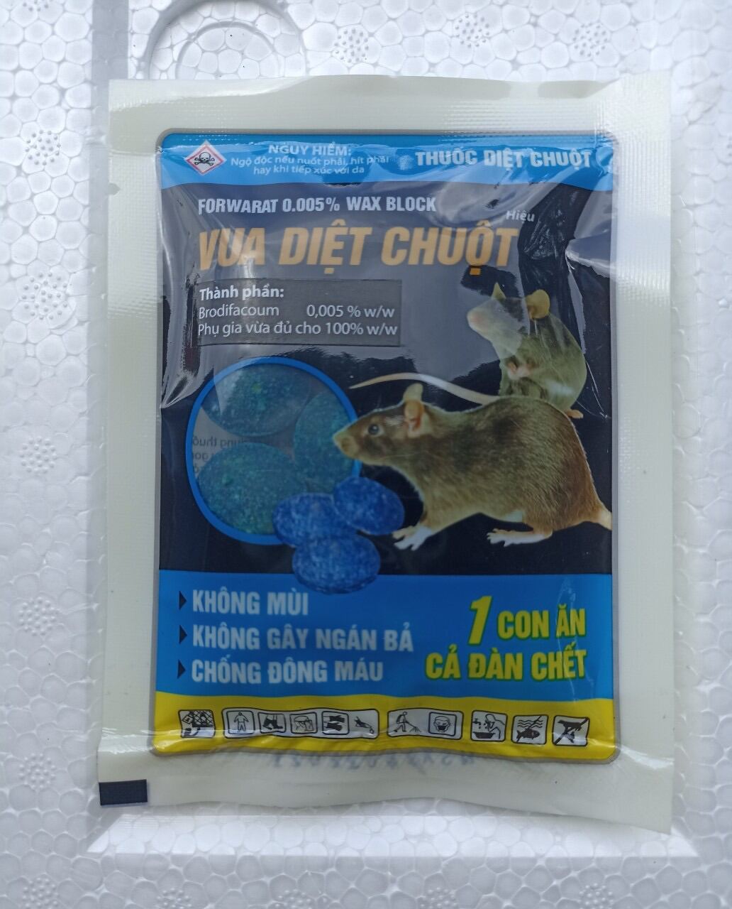  Thuốc diệt chuột dạng viên kẹo không mùi không gây ngán bả chống đông máu túi 10 viên 1 con ăn cả đàn chết 