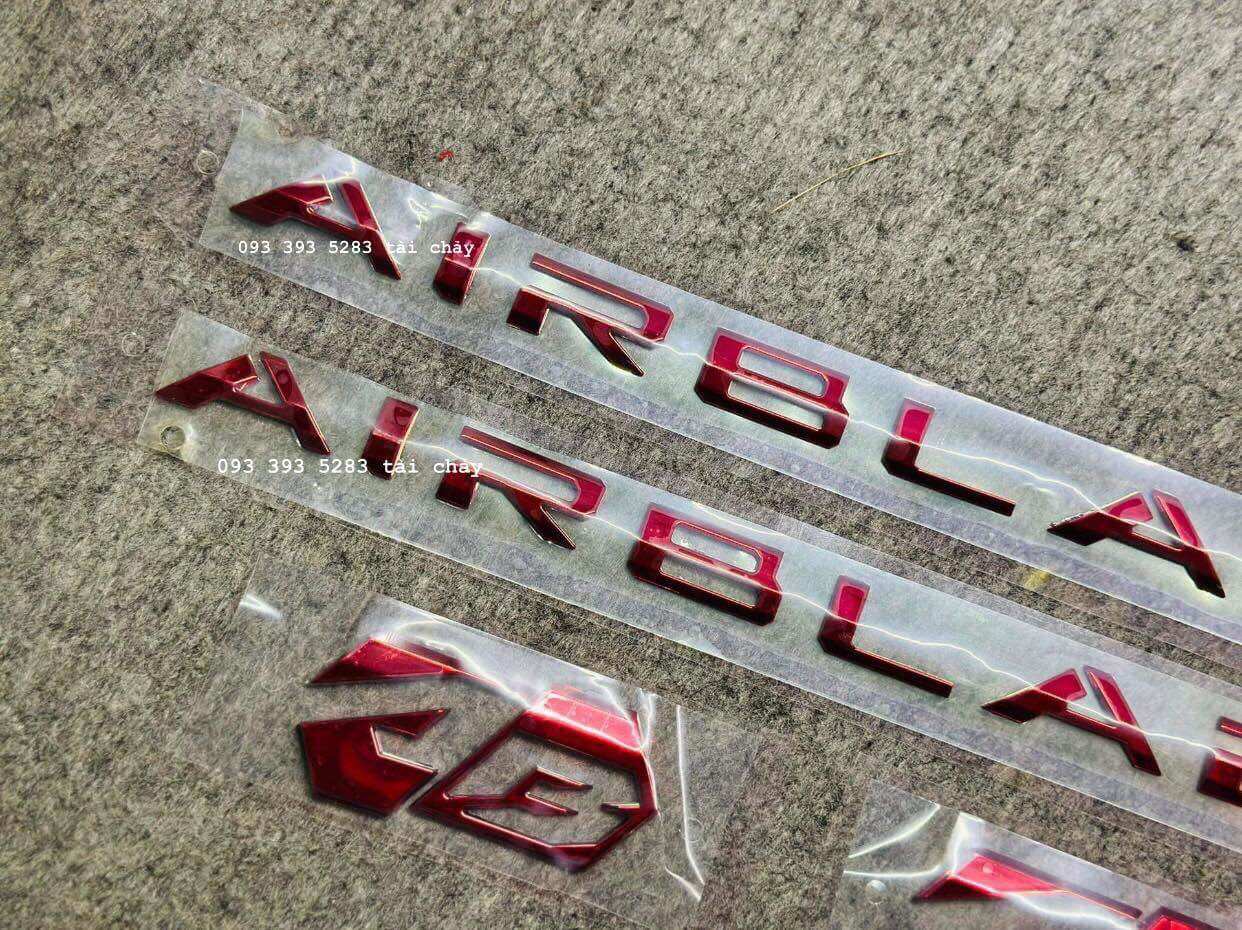 [ 1 COMBO ] ( CÓ BÁN LẺ ) TEM NỔI AIR BLADE ĐỎ + LOGO AB ĐỎ DÁN ỐP SƯỜN / CÁNH BỬNG