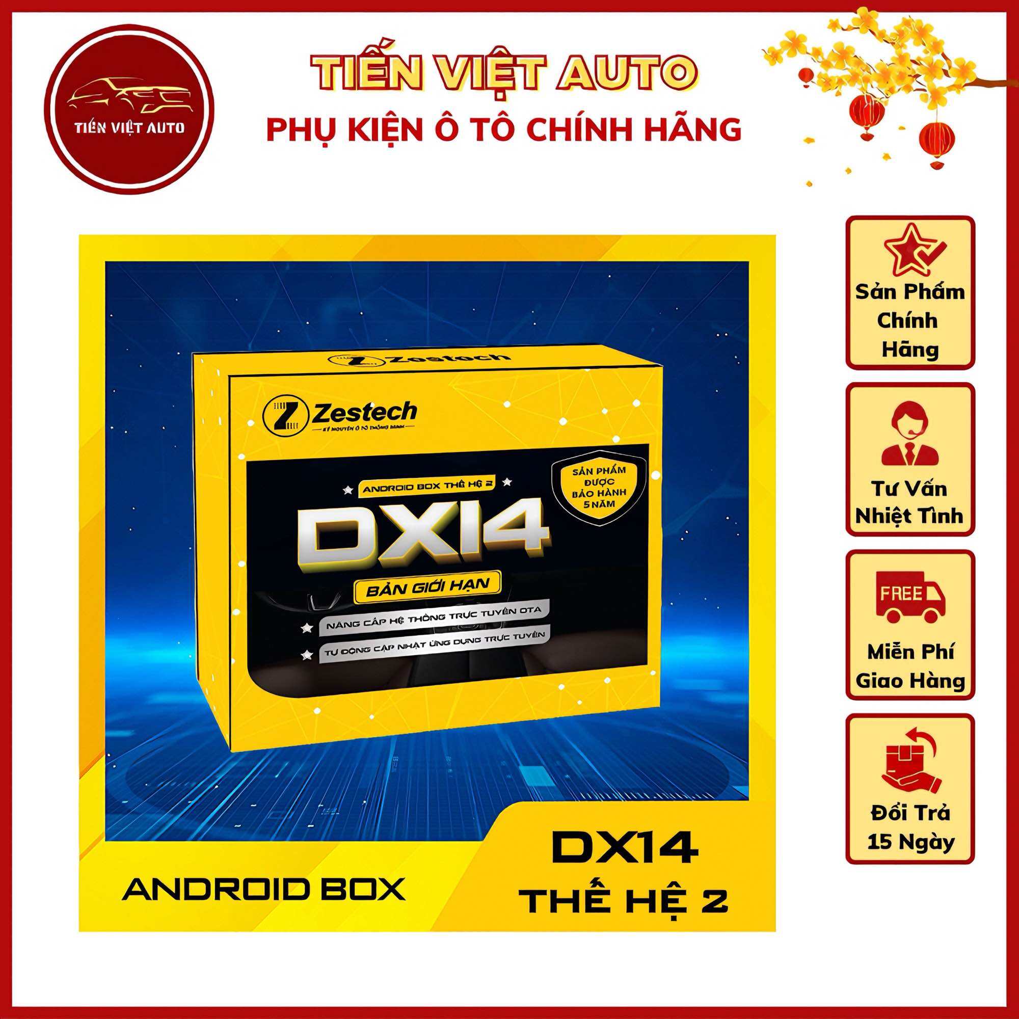 Android box Zestech DX14 Plus thế hệ 2, Ram 8gb, SM6225, android 13