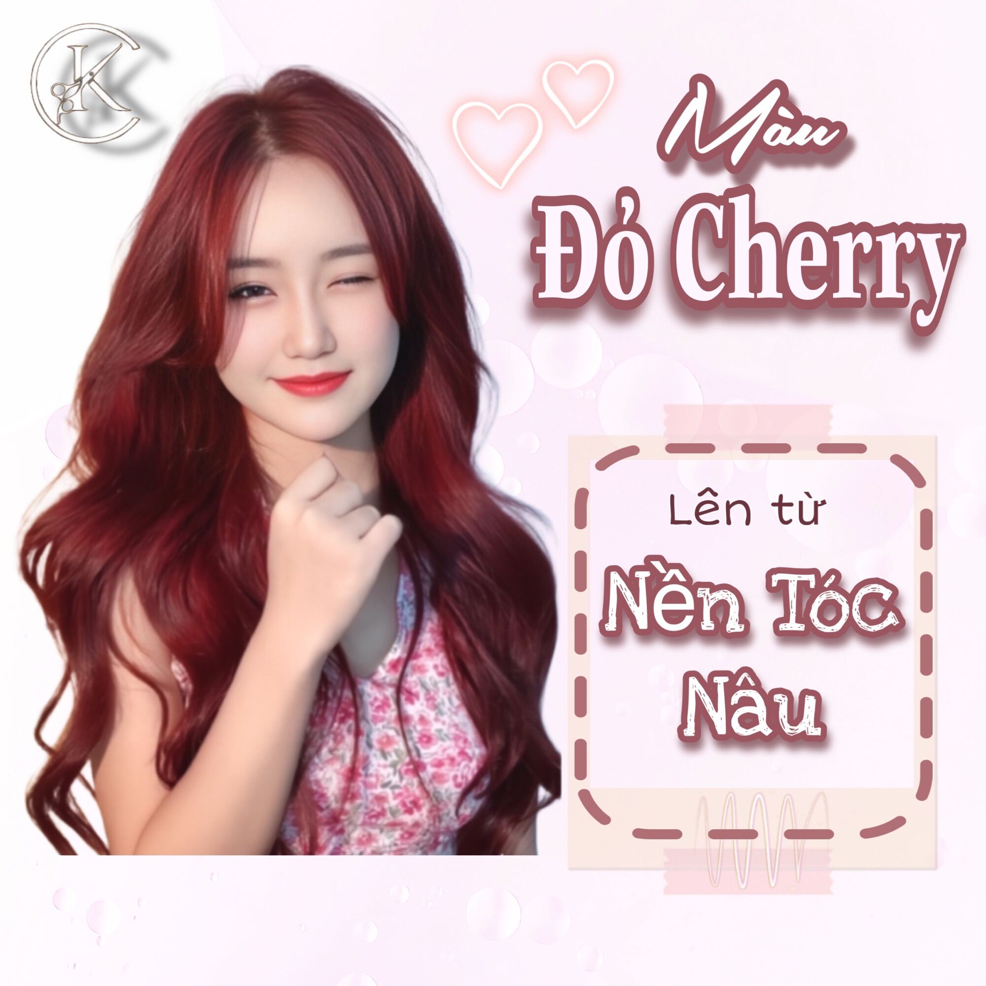 Nhuộm đỏ cherry có cần tẩy tóc không Lên màu từ nền nào  TH Điện Biên  Đông