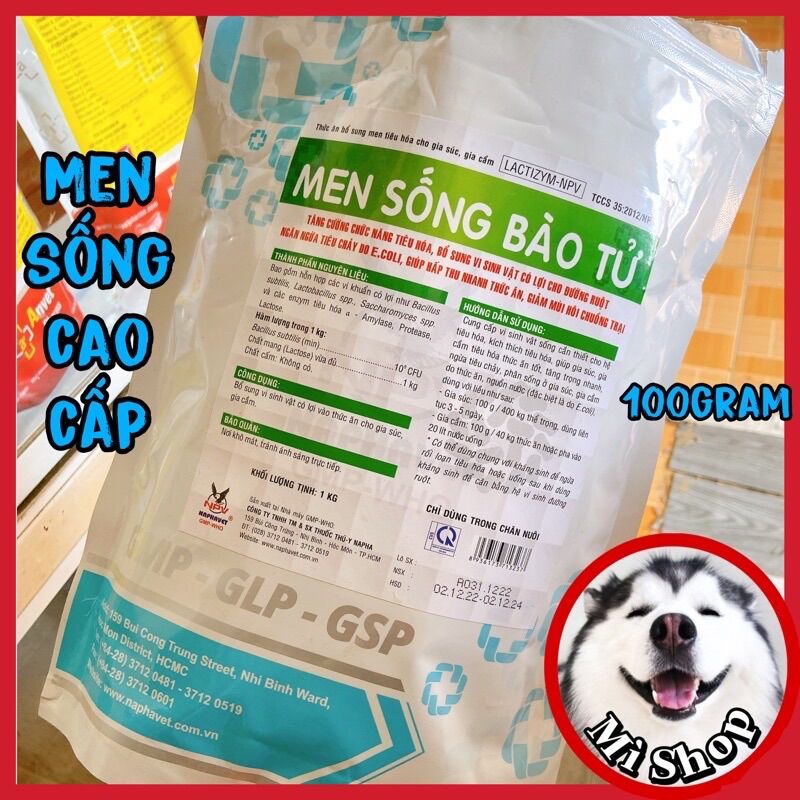 Men tiêu hóa cho gà, vịt, heo, trâu, bò 100gram
