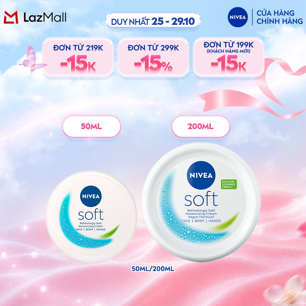 Kem Dưỡng Mềm Da NIVEA Soft Creme 50ml/200ml / kem body / Dưỡng Ẩm Da Mặt - 89054/89050