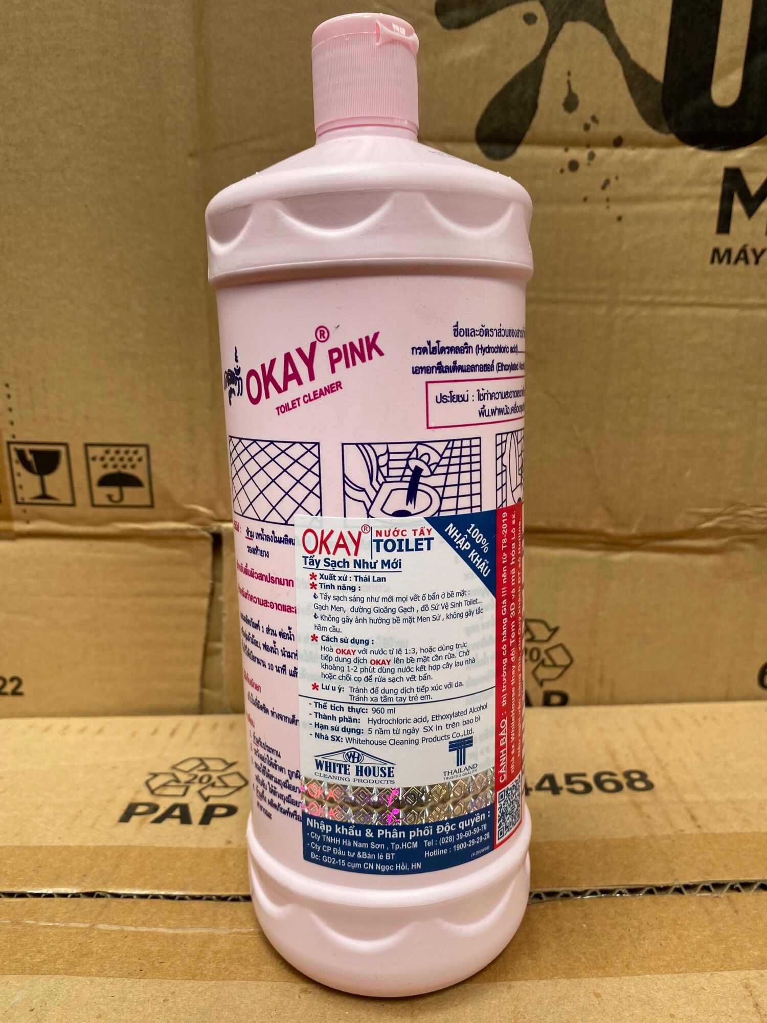 Nước Tẩy bổn cầu thái okay 960ml