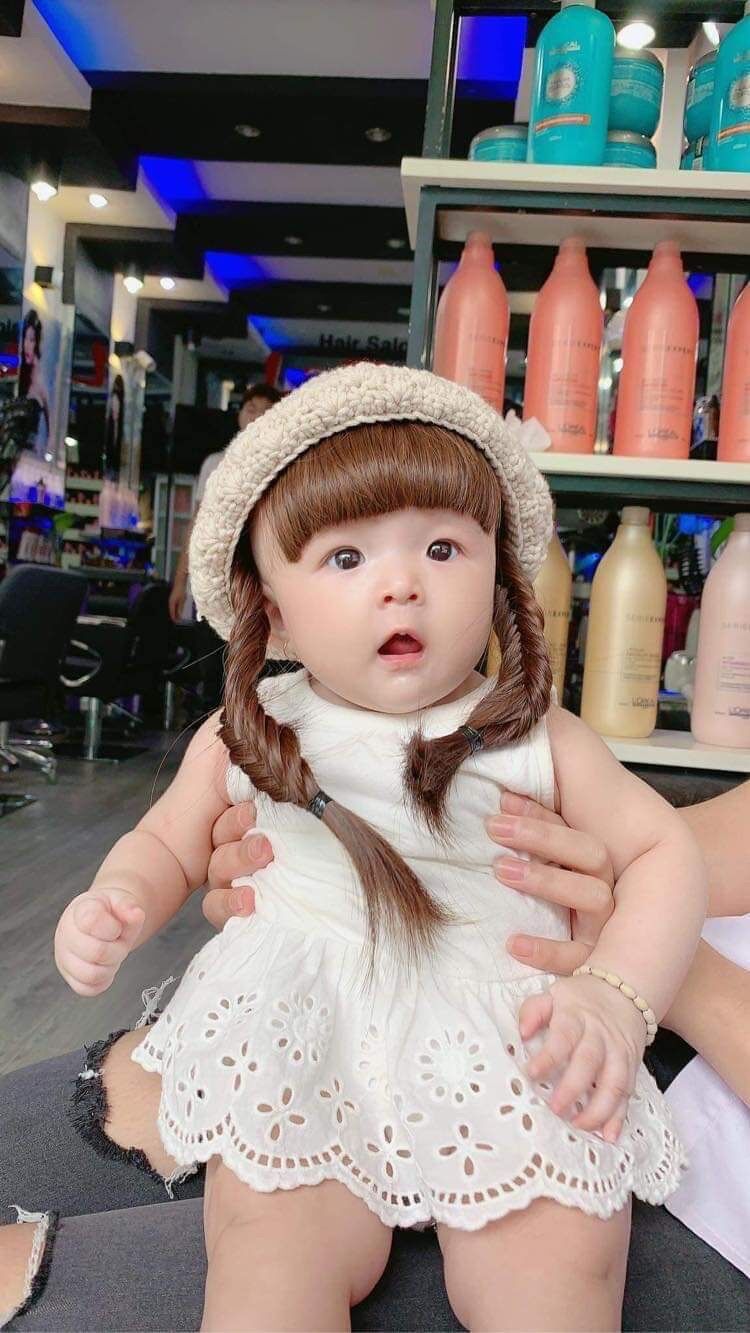 [HCM]Mũ Len Tóc Giả Cho Bé
