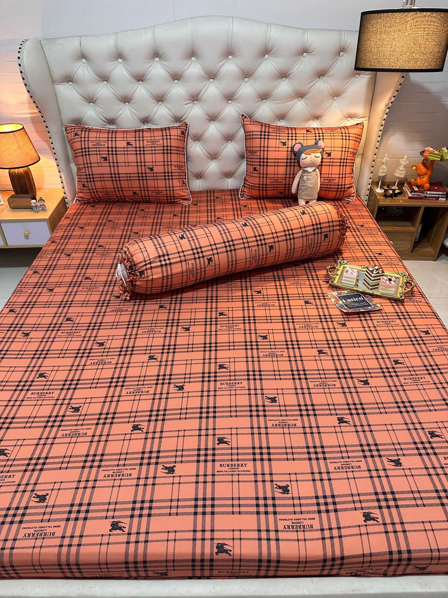 Bộ Drap thun siêu lạnh Thái Lan mẫu caro
