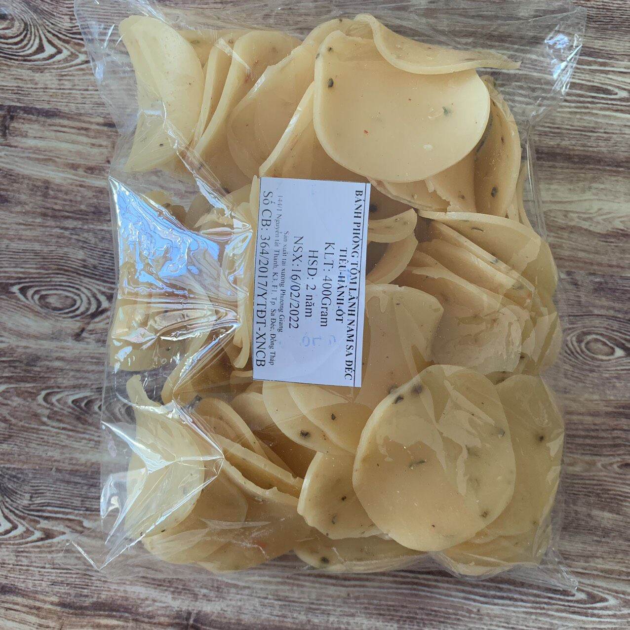 1Kg Bánh phồng tôm tiêu hành ớt Sa Đéc