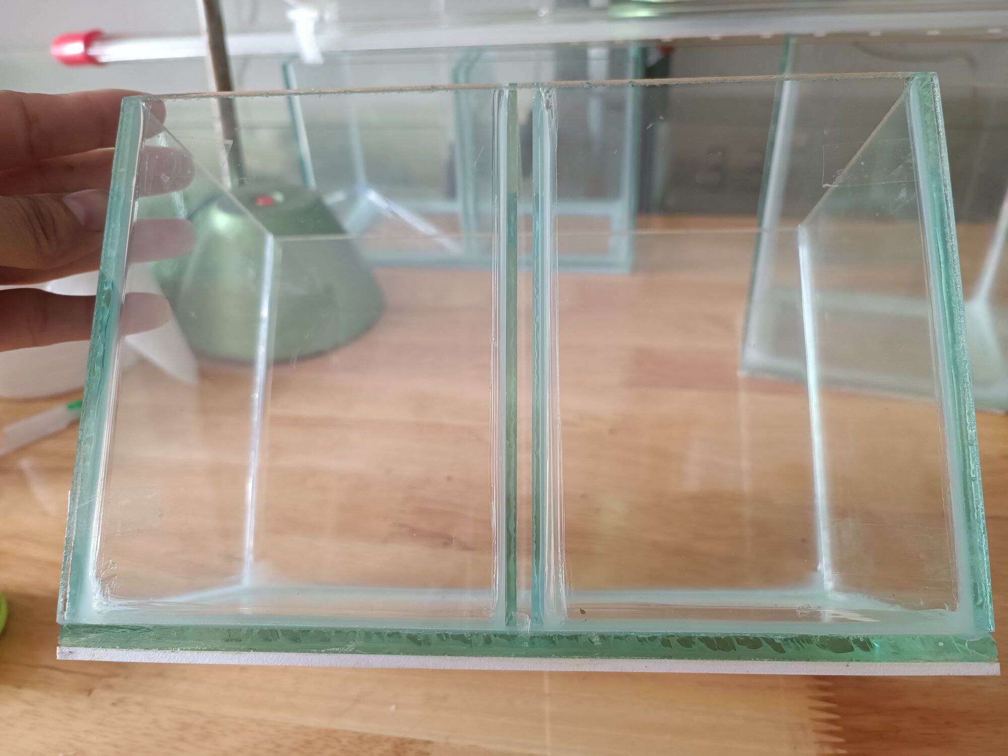 2-Compartment Glass Cabinet