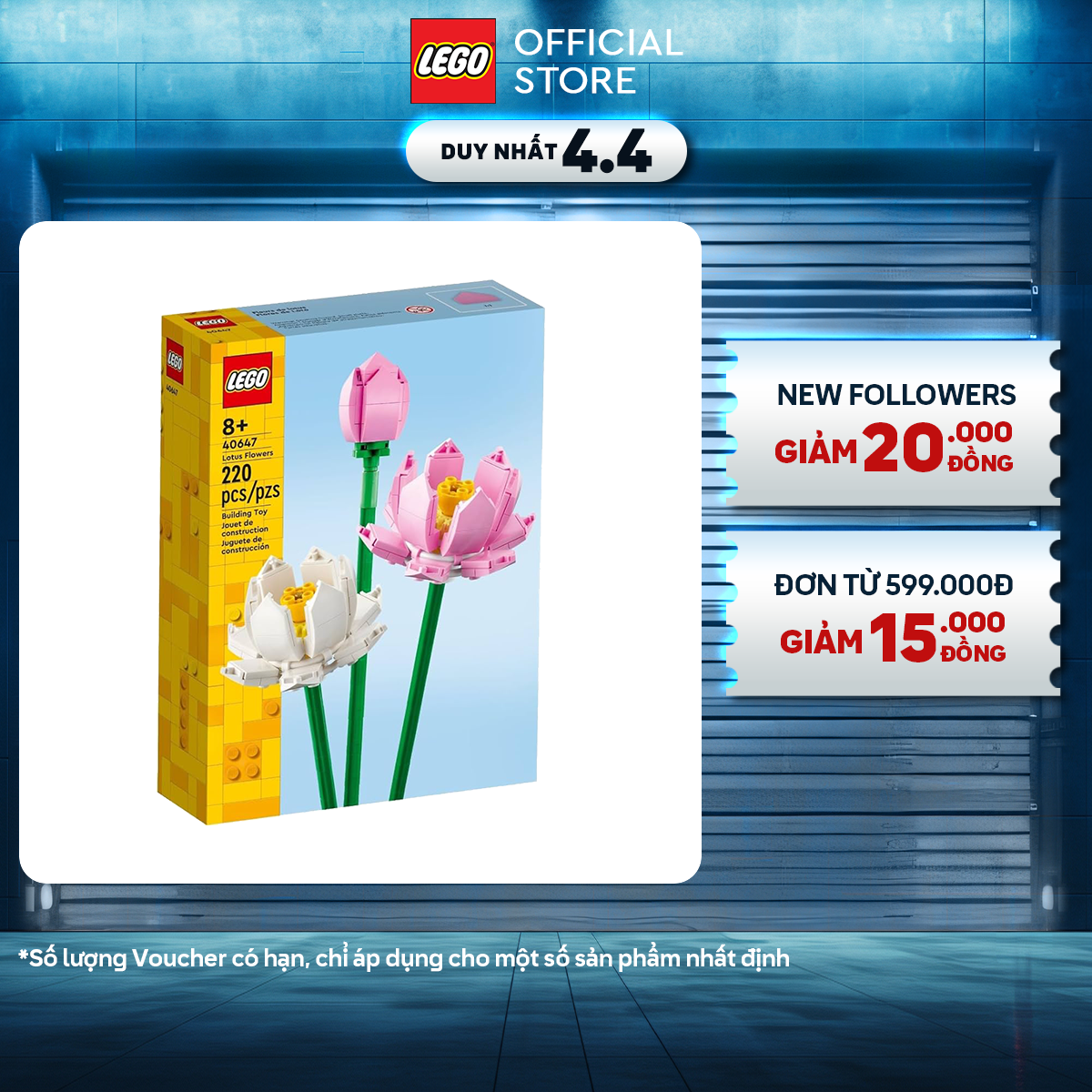 LEGO FLOWER 40647 Đồ chơi lắp ráp Hoa sen LEGO® (220 Chi Tiết)