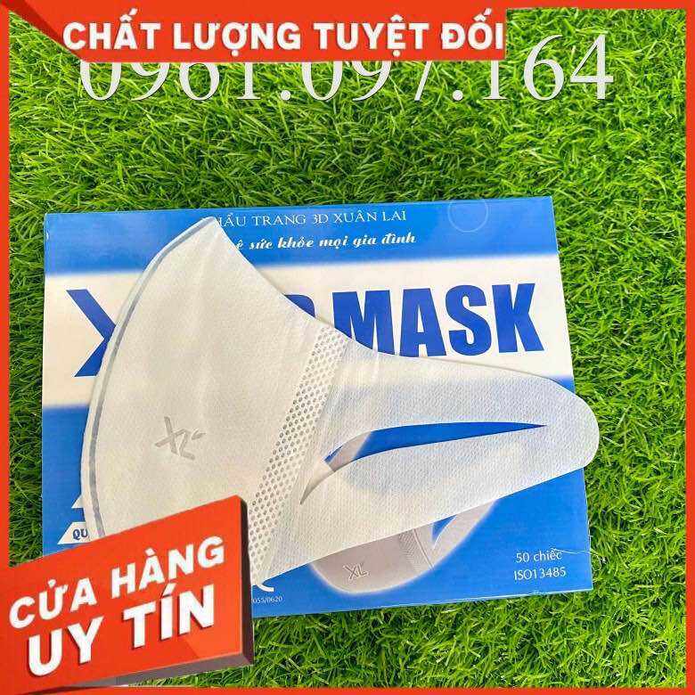 Hộp 50 chiếc Khẩu trang 3D Mask Xuân  Lai - Hàng chính hãng