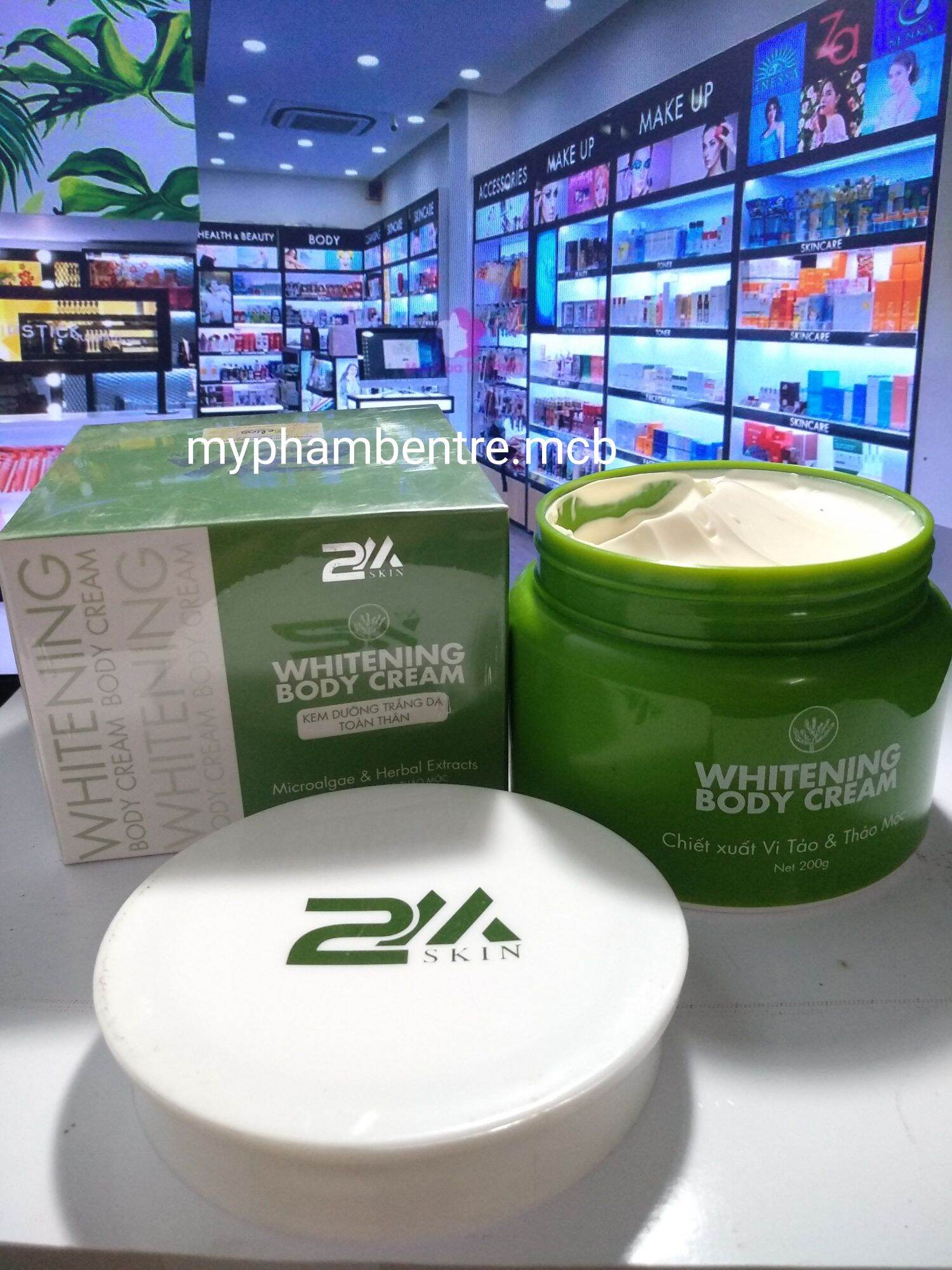 Kem body 2mskin trắng da vị tảo & thảo mộc