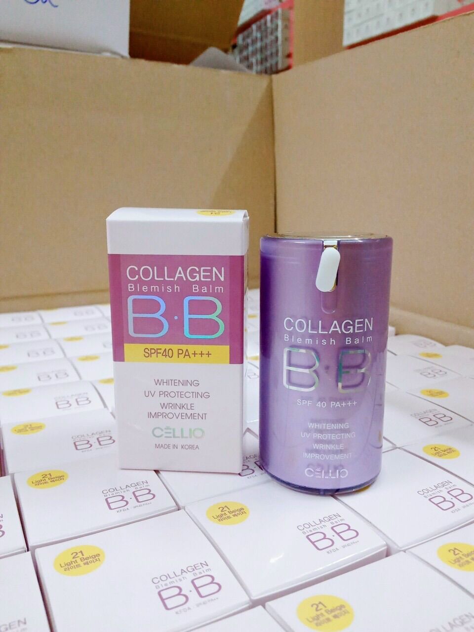 [HCM]Kem BB Cream Collagen Cellio chống nắng trắng da