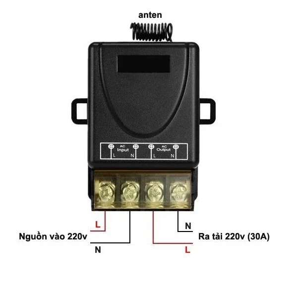 Công tắc điều khiển từ xa 220V-30A