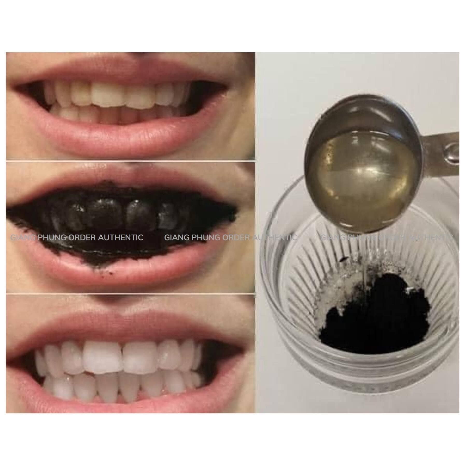 Bột trắng răng than hoạt tính White Glo Úc