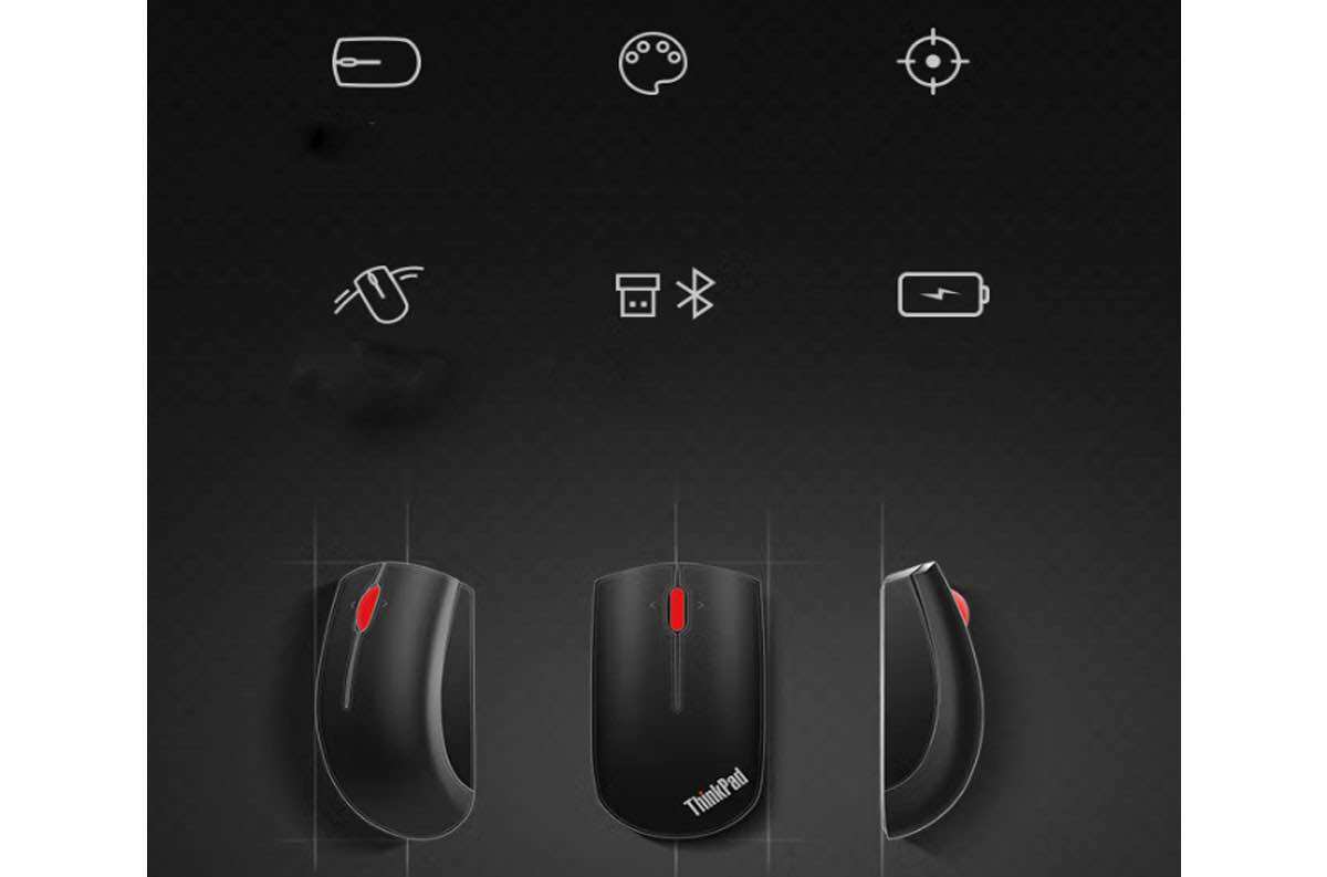 Chuột không dây Lenovo ThinkPad 2 chế độ Bluetooth & USB laser receiver
