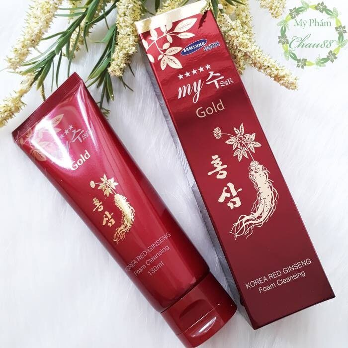 Sữa rửa mặt hồng sâm đỏ my gold 130ml