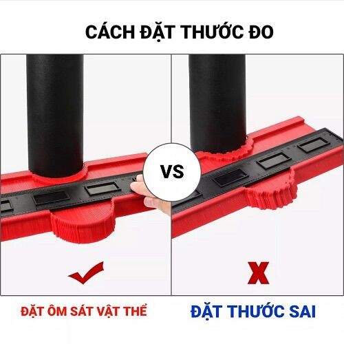 Thước sao chép hình dạng đa năng 13cm/25cm