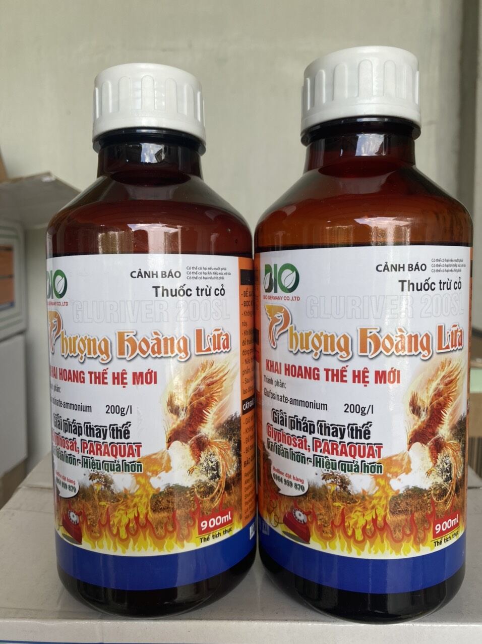 Thuốc trừ cỏ khai hoang thế hệ mới PHƯỢNG HOÀNG LỮA giải pháp thay thế glyphosat và paraquat chai 900ml an toàn hơn hiệu quả hơn