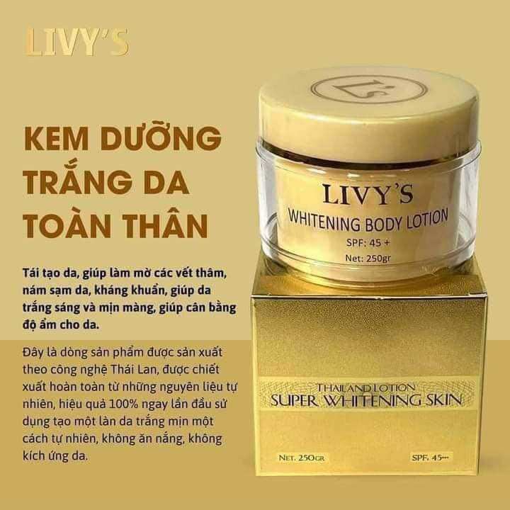 Kem body Livy's vàng 250gr Thái Lan