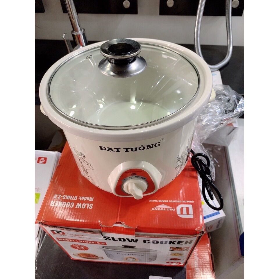 Nồi kho cá- nấu cháo chậm đa năng đạt tường 2,5l