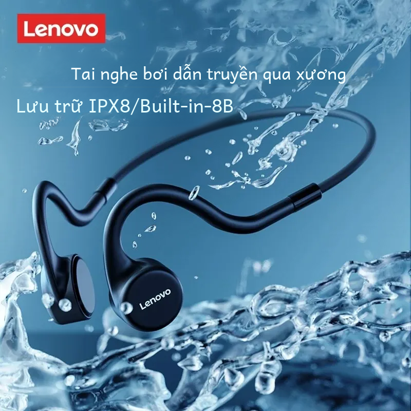 Lenovo X5 Dẫn Truyền Xương Tai Nghe IPX8 Chống Nước Được Xây Dựng Trong 8GB Bluetooth Không Dây-Tương Thích Tai Nghe Chụp Tai MP3 Âm Nhạc người Chơi